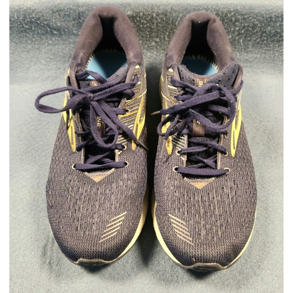 Brooks Adrenaline GTS 19 Mens Size 10.5 Running‎ Shoes Blue Gold 1102941D439